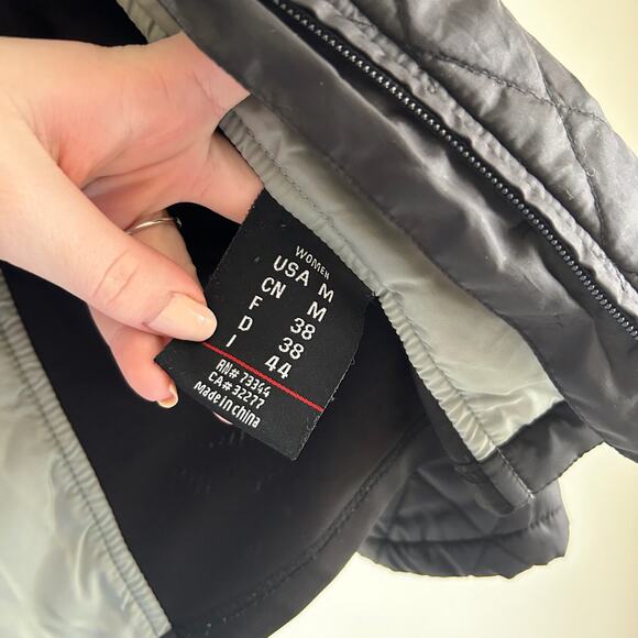 Marker Zip Front Quilted Moto Jacket with Zip Pockets Black M - Picture 7 of 10